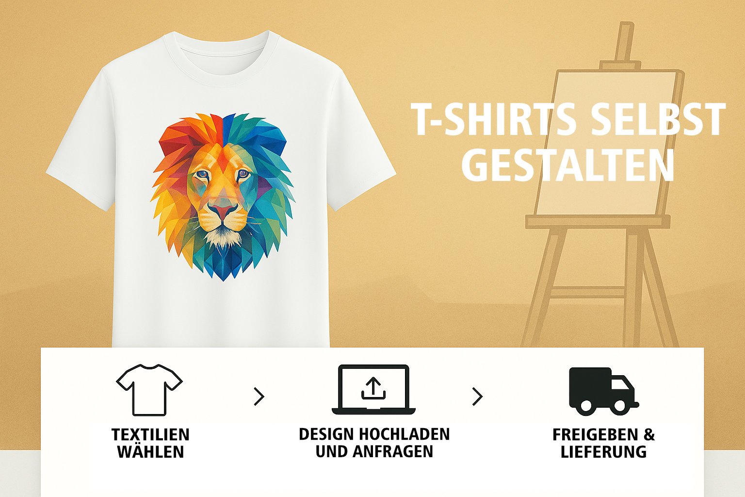 T Shirt selbst gestalten - Motiv Löwenkopf