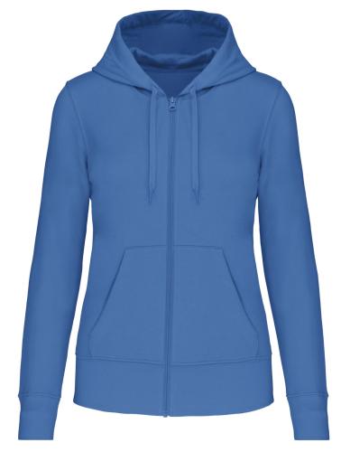Umweltfreundliches Kapuzensweatshirt mit Reißverschluss für Damen - Kariban - Light Royal Blue
