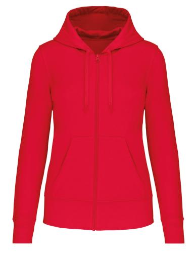 Umweltfreundliches Kapuzensweatshirt mit Reißverschluss für Damen - Kariban - Red