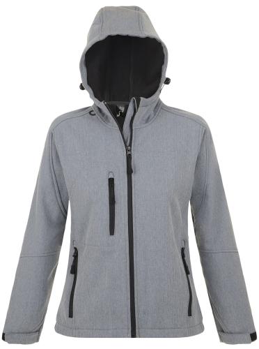 Damen Kapuzen-Softshelljacke Replay – Sol's Grey Melange