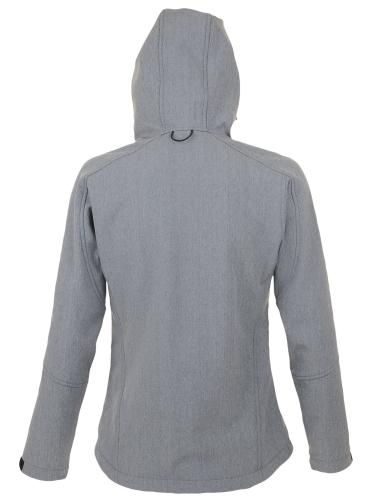 Damen Kapuzen-Softshelljacke Replay – Sol's Grey Melange - Hinten