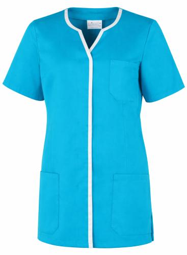 Damen Kasack mit Knopfleiste und Paspelierung - Leiber