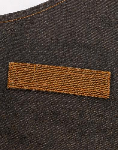 Preview: Division Latzschürze aus Denim in Wachsoptik mit Kunstleder - Premier Workwear Detail 2