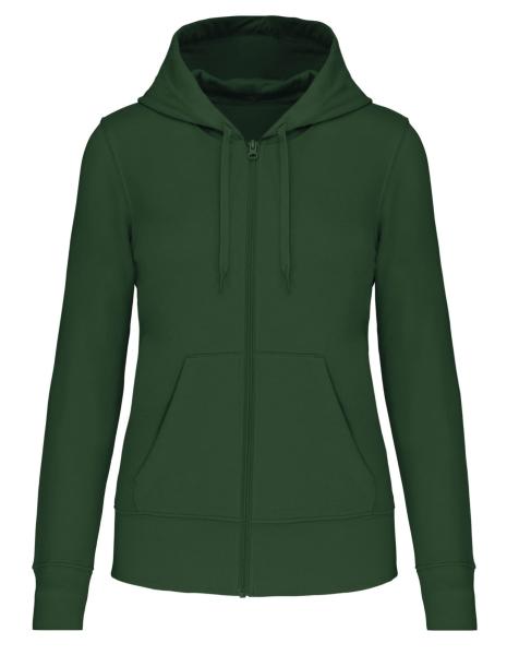 Umweltfreundliches Kapuzensweatshirt mit Reißverschluss für Damen - Kariban - Forest Green