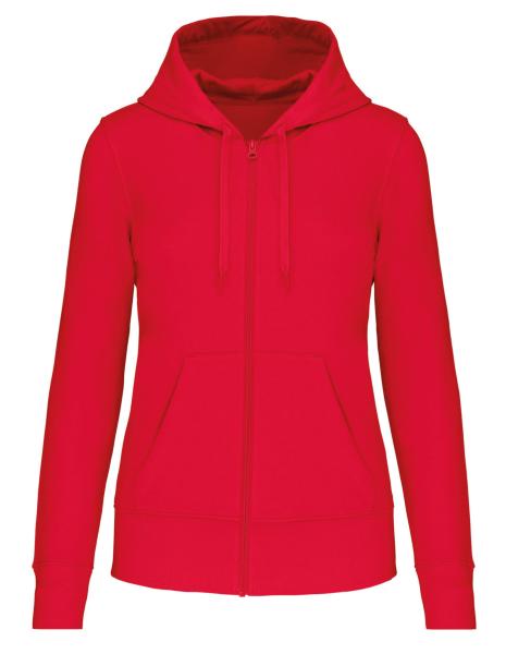 Umweltfreundliches Kapuzensweatshirt mit Reißverschluss für Damen - Kariban - Red