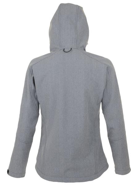 Damen Kapuzen-Softshelljacke Replay – Sol's Grey Melange - Hinten